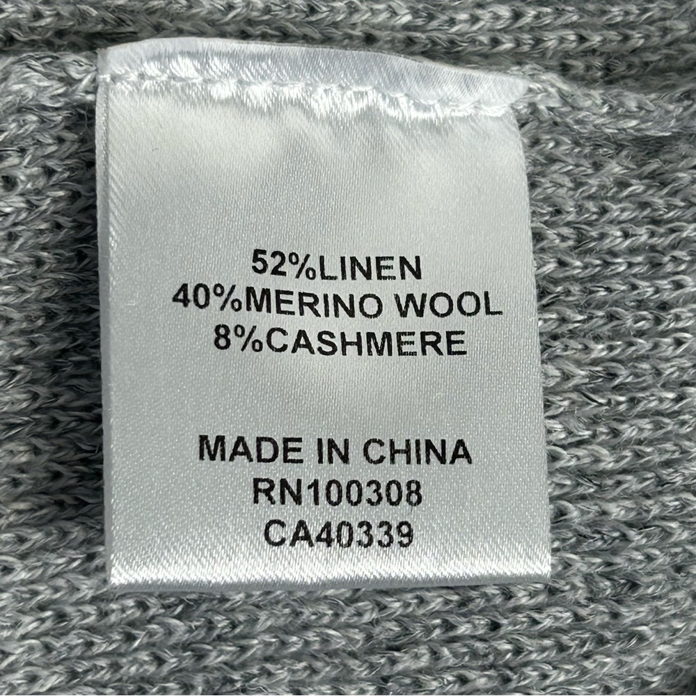 PETER MILLAR Men XXL Crown Crafted Camden Wool Cashmere Linen Gray Cream Sweater - Picture 5 of 11